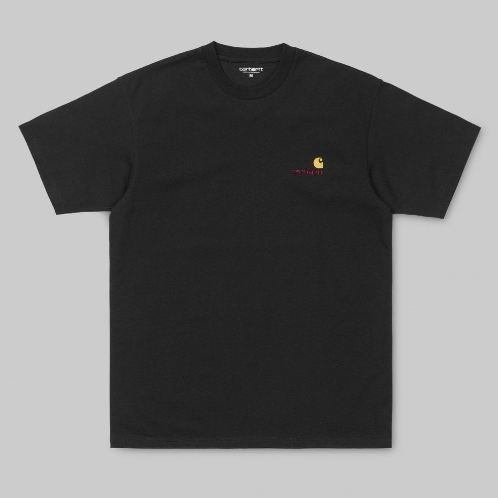 S/S American Script T-Shirt - Black