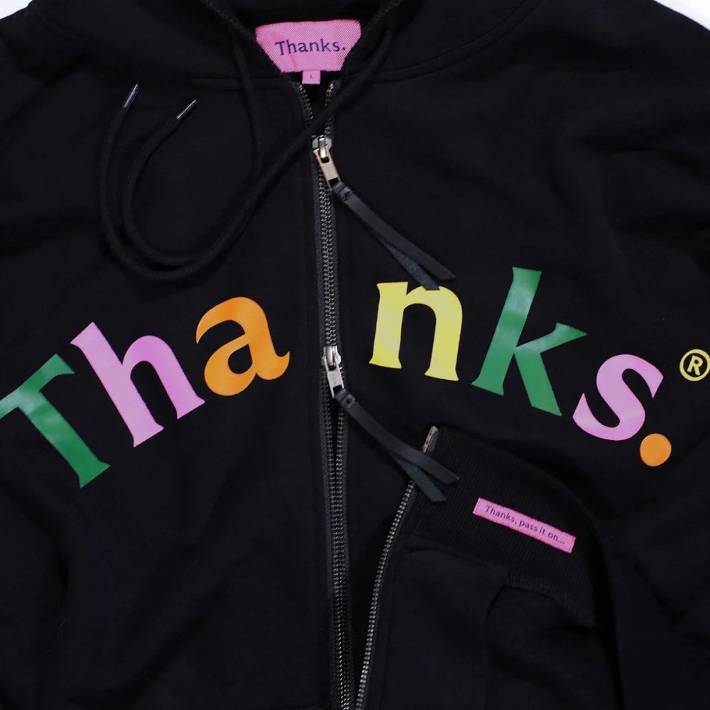 Zip Hood Black - Multi