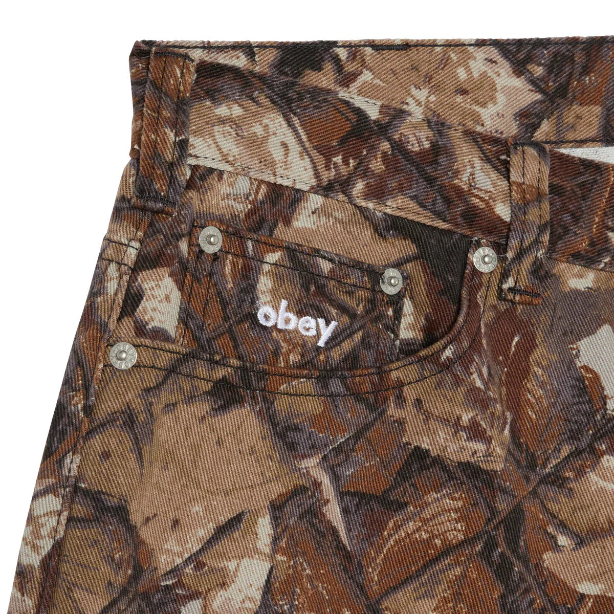 Bigwig Baggy Denim Short - Fence Camo