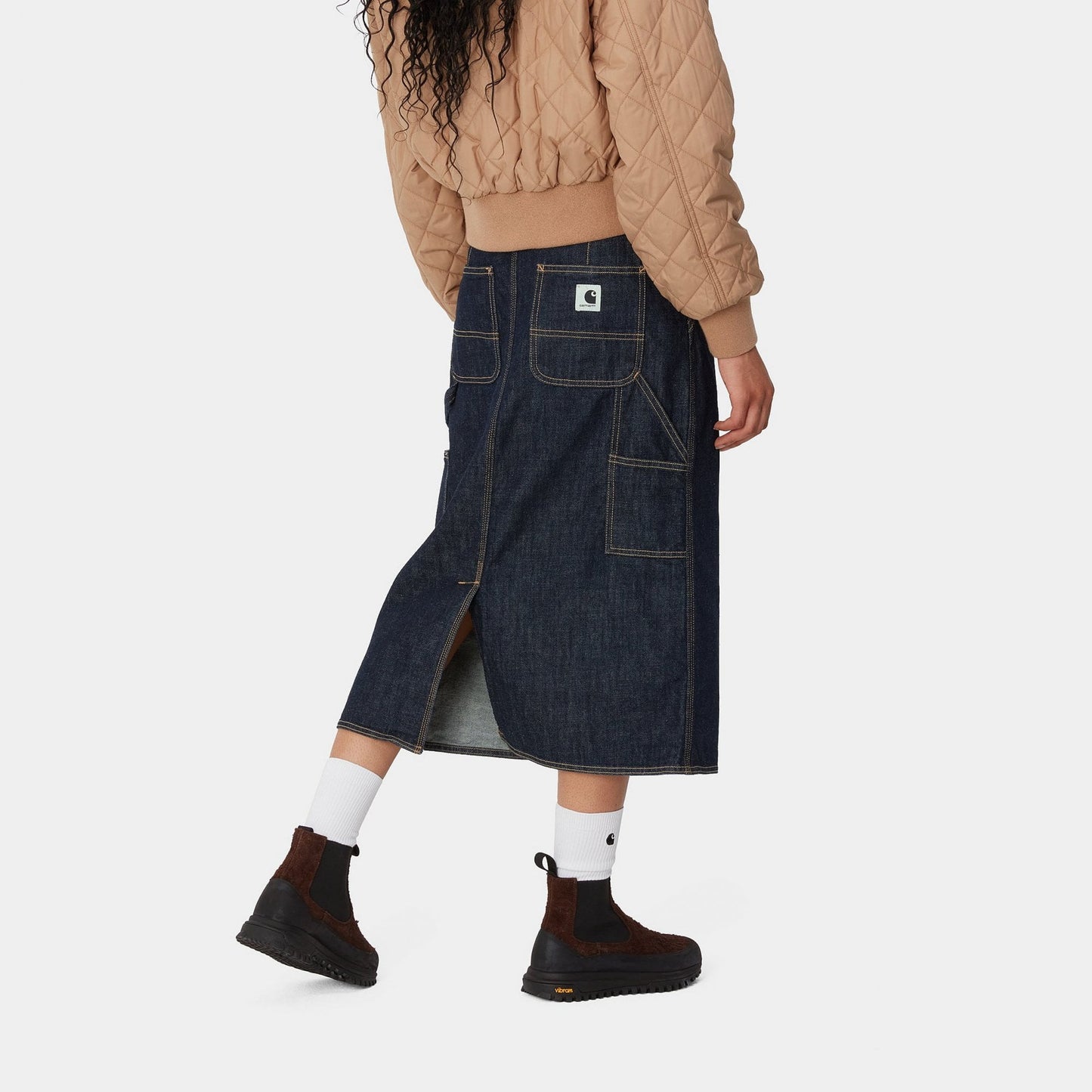 W' Single Knee Skirt - Blue (Rinsed)