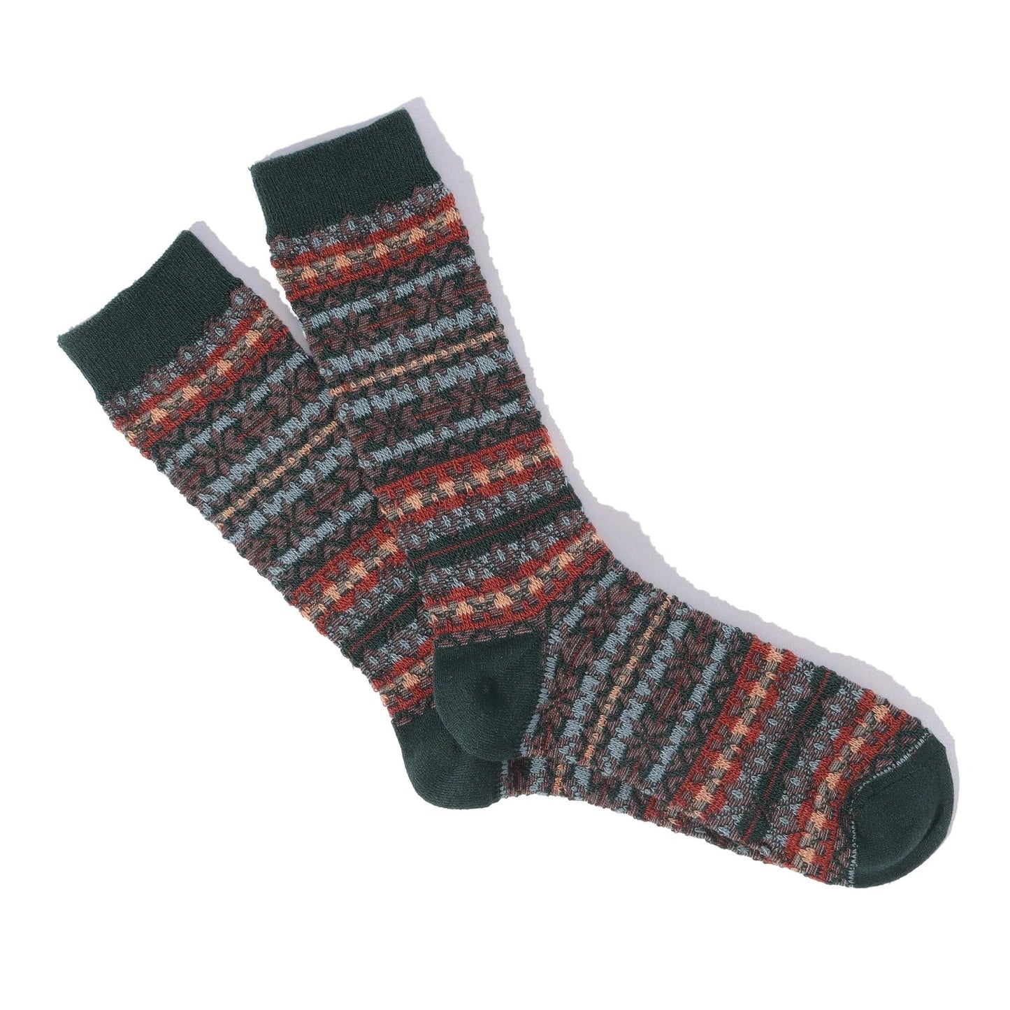 Reverse Fairisle JQ Crew - Moss