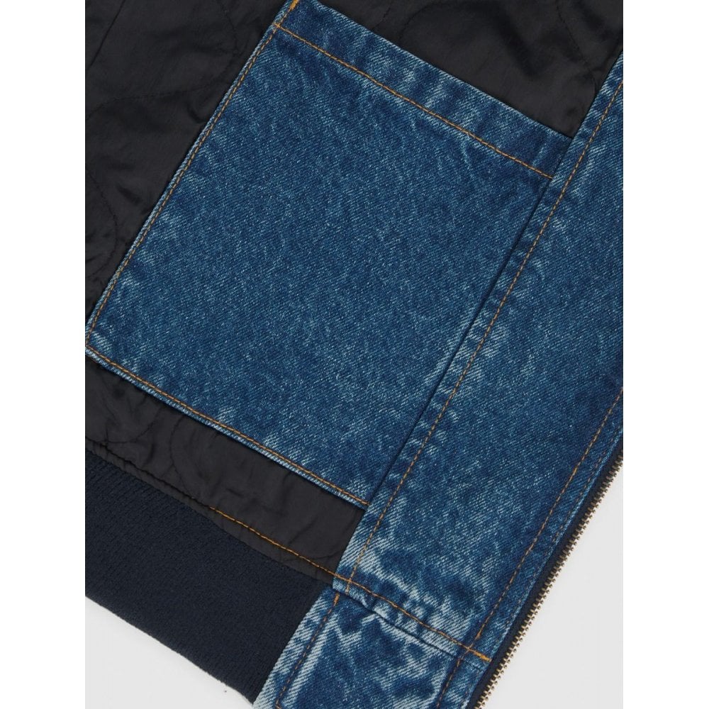 Dickies Hooded Denim Jacket - Rinsed Blue With Fade