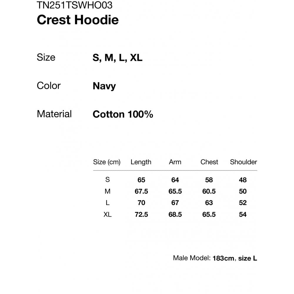 Crest Hoodie - Navy