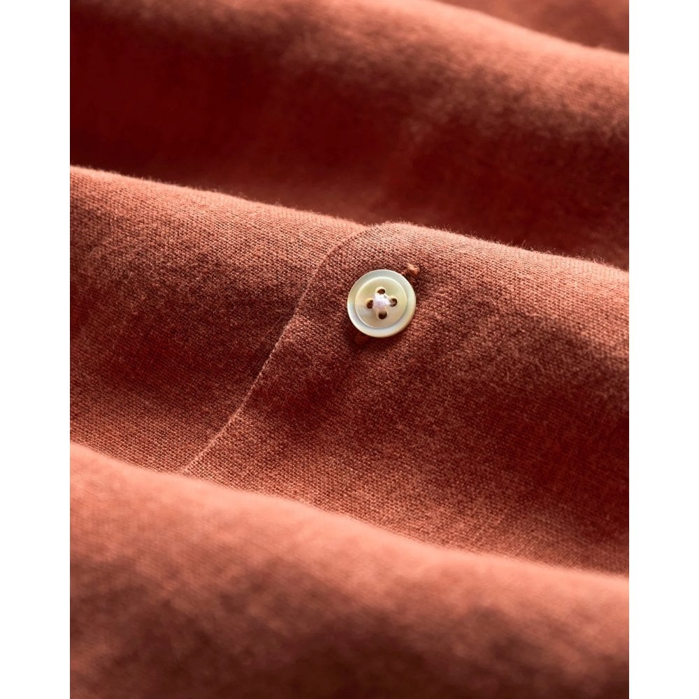Linen Camp Collar Shirt 25 - Terracotta