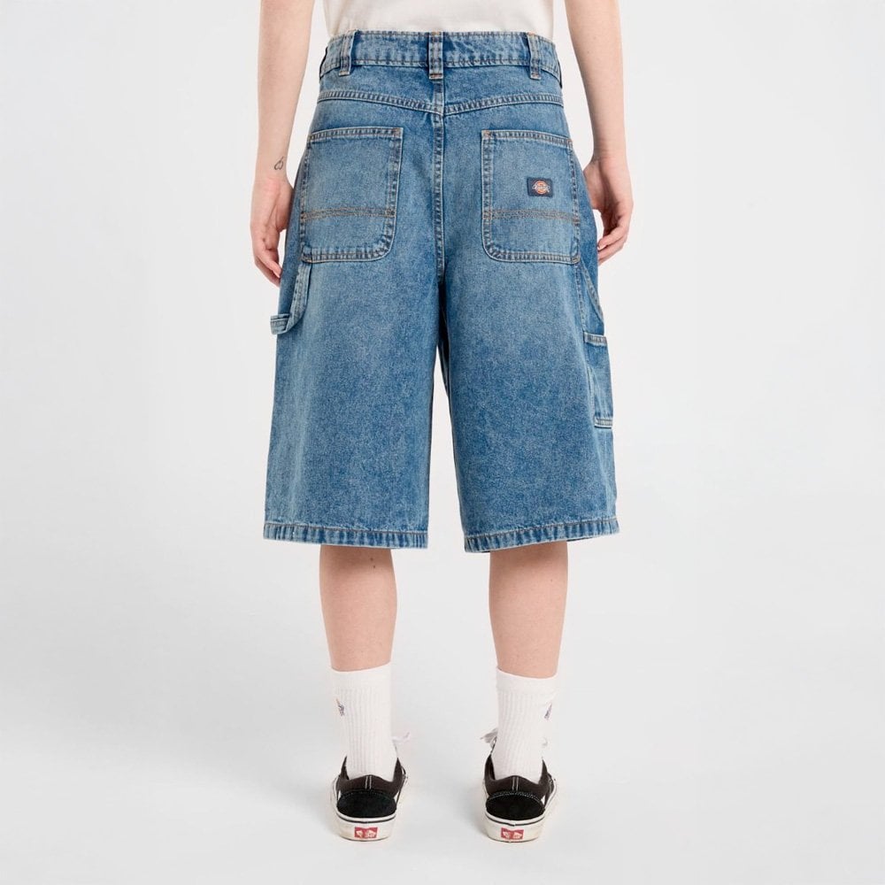 Women's Denim Carpenter Jorts - Rinsed Faded Indigo