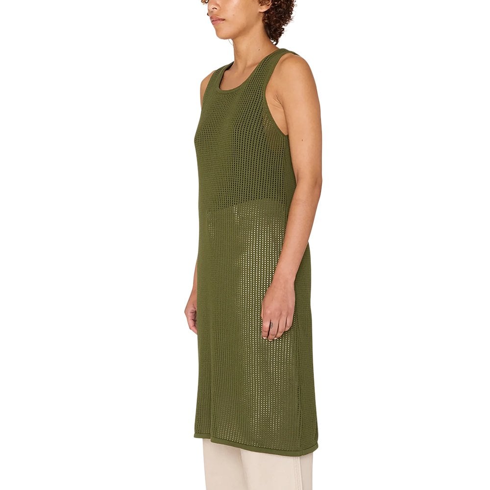 Minerva Open Stripe Dress - Olive