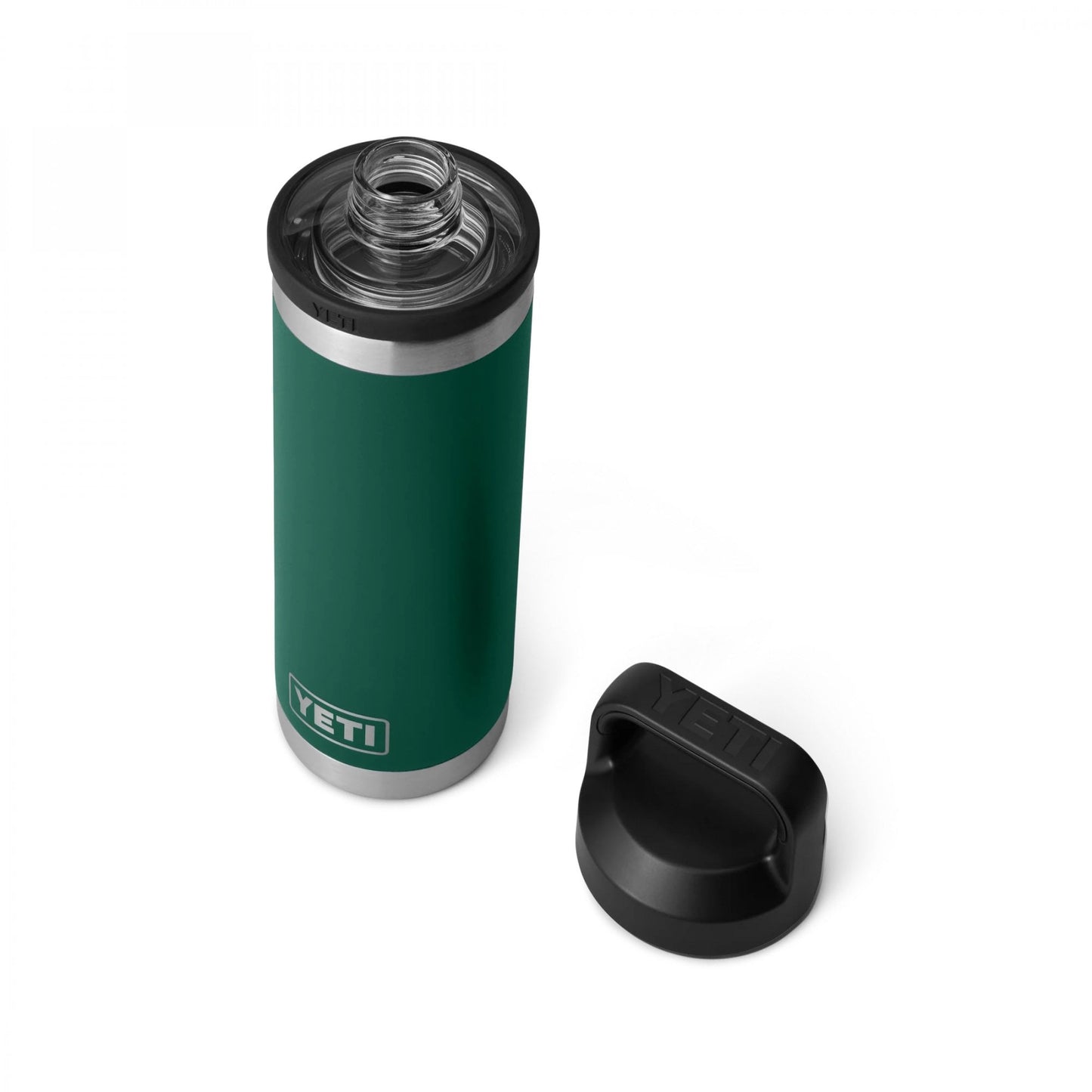 Rambler 18oz Bottle, Chug Cap - Black Forest Green