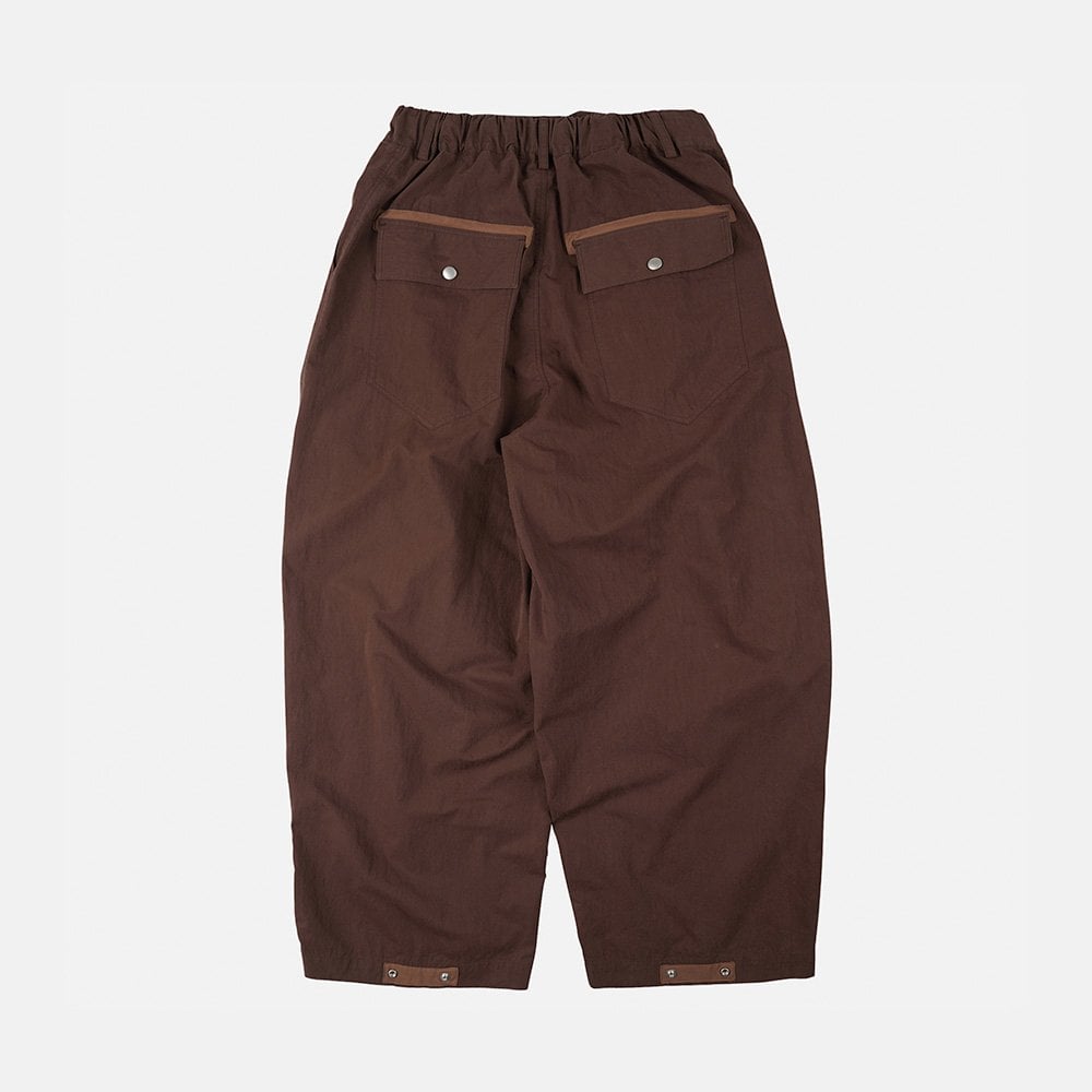 Fold Fatigue Wide Pants - Brown