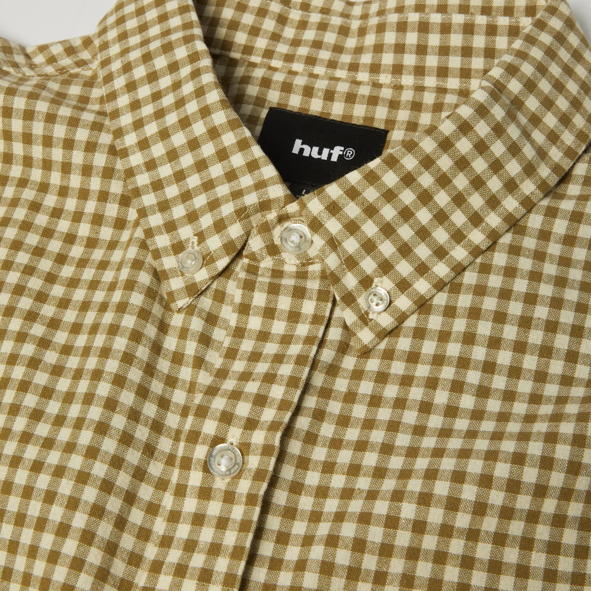 89 Micro Gingham SS Oxford Shirt - Natural