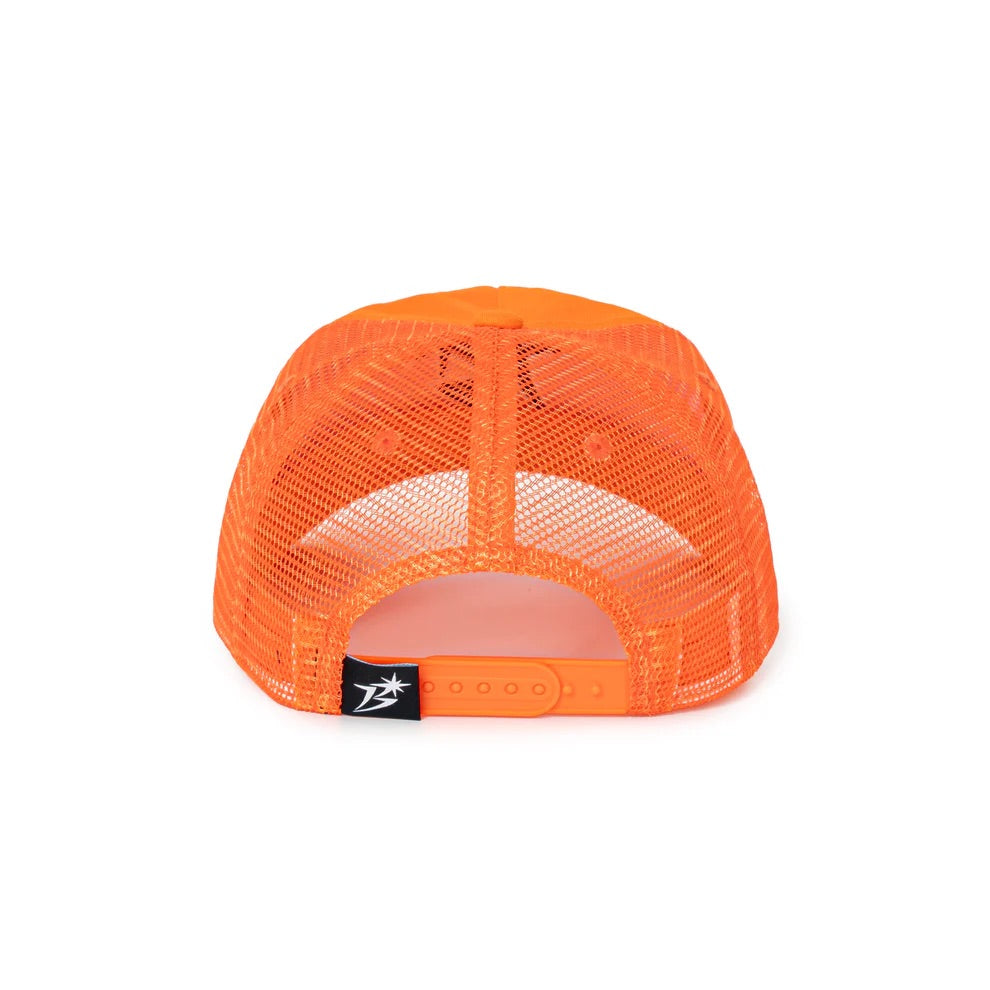 B Logo Mesh Back 5-Panel Cap - Orange