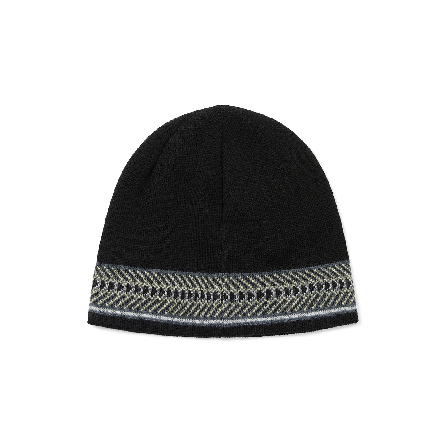Diagonal Pattern Beanie - Black