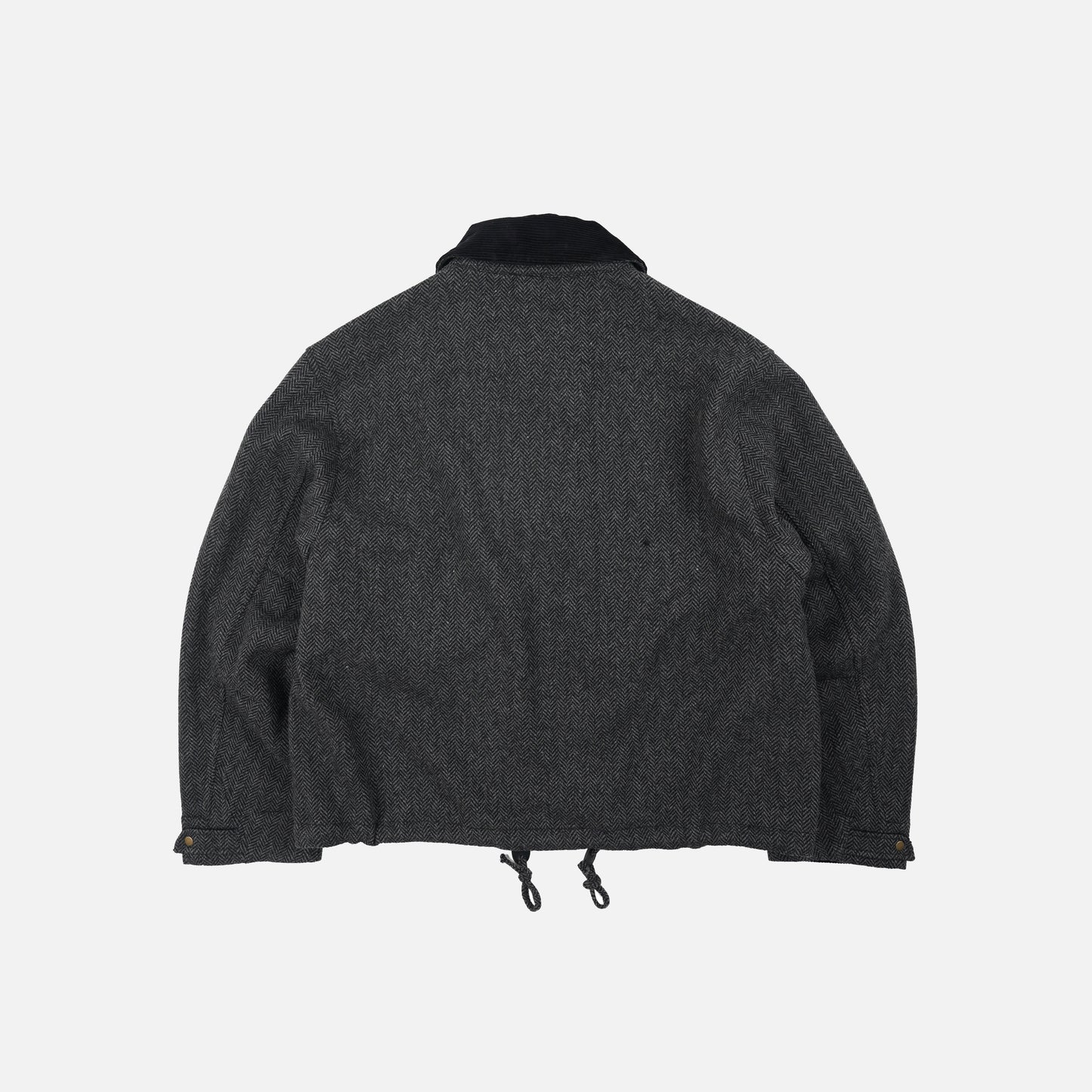 Herringbone Wool Hunting Jacket - Gray Black