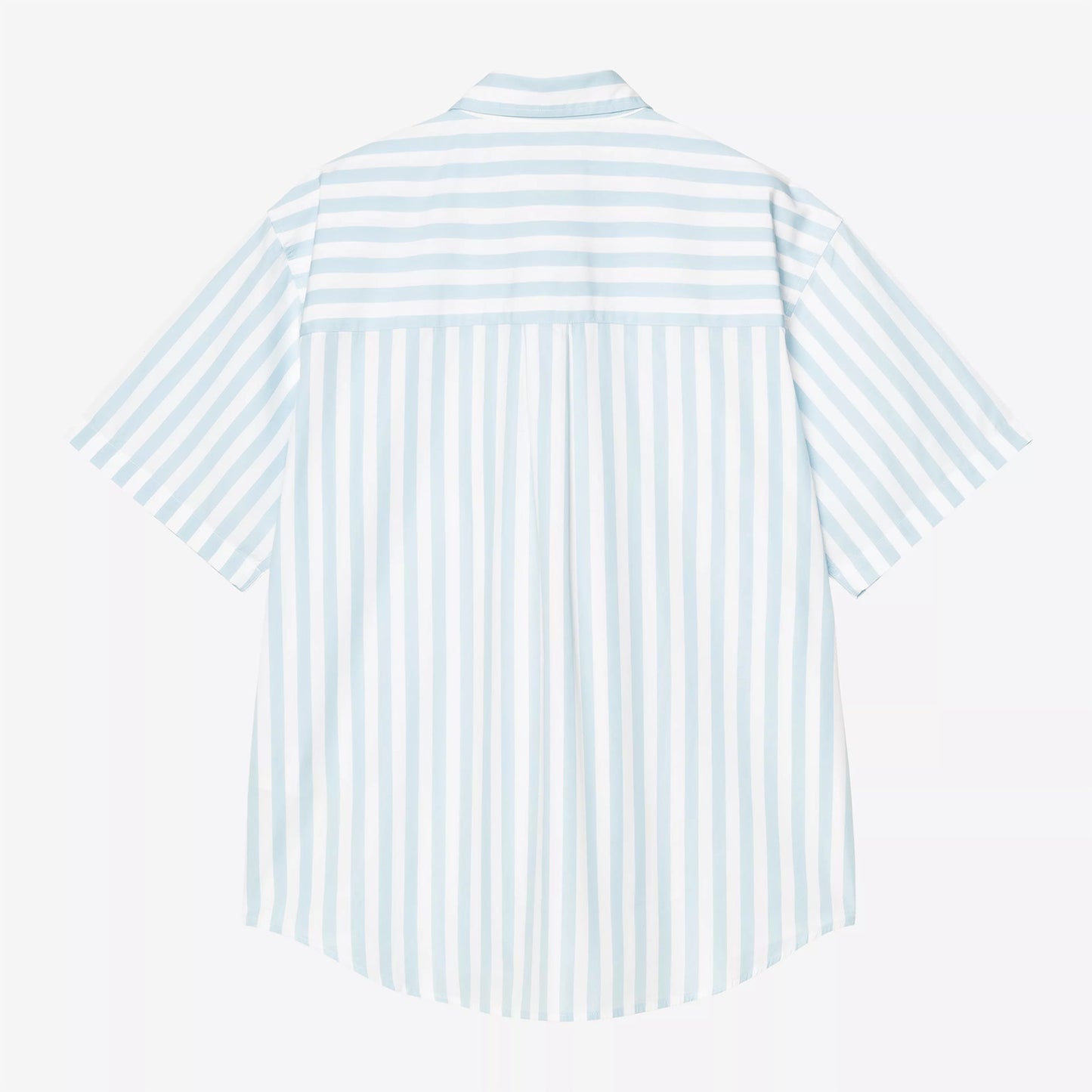 S/S Royce Shirt, Royce Stripe - Icaria / White