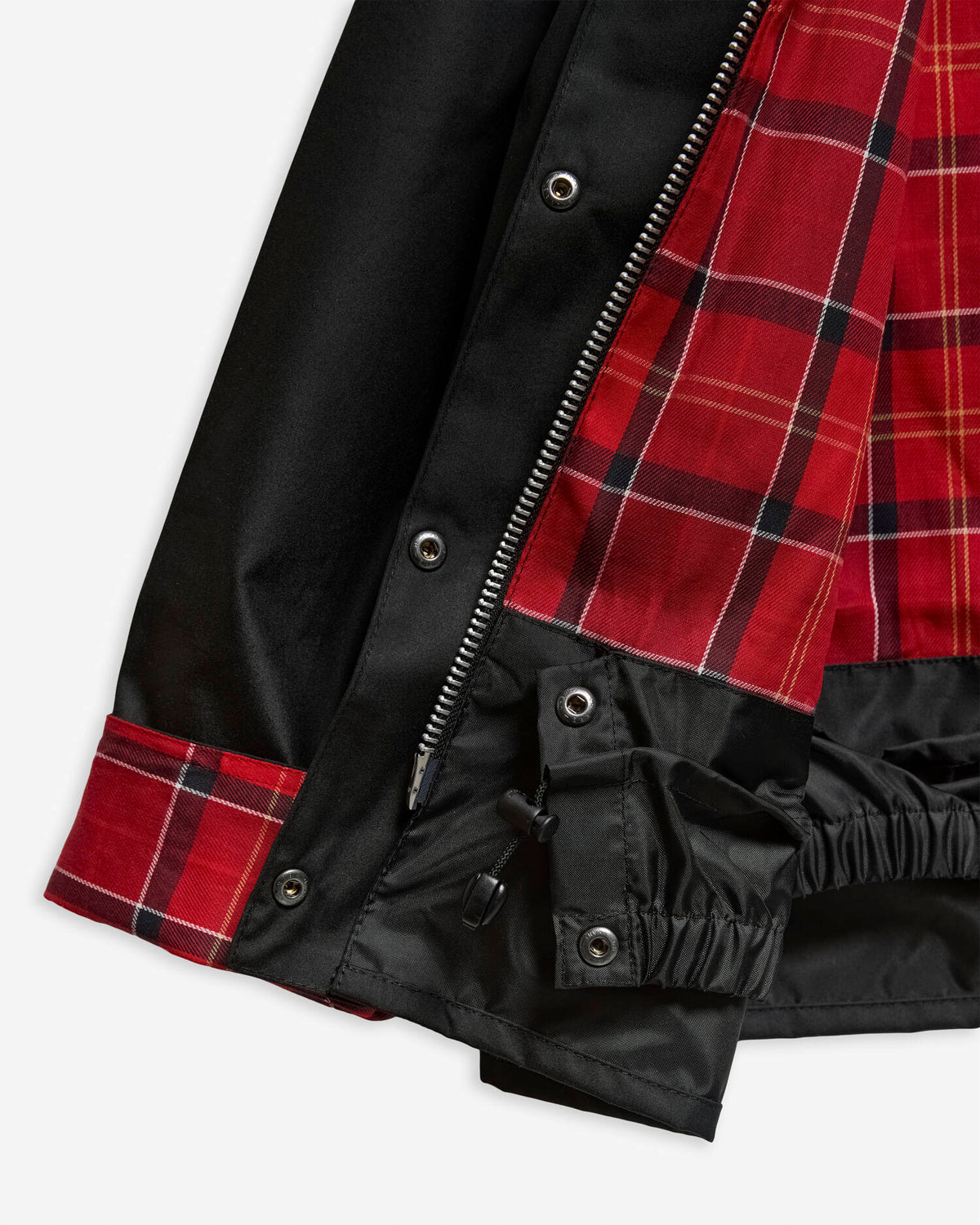 Women' s Transport Waxed Jacket - Black/Cardinal