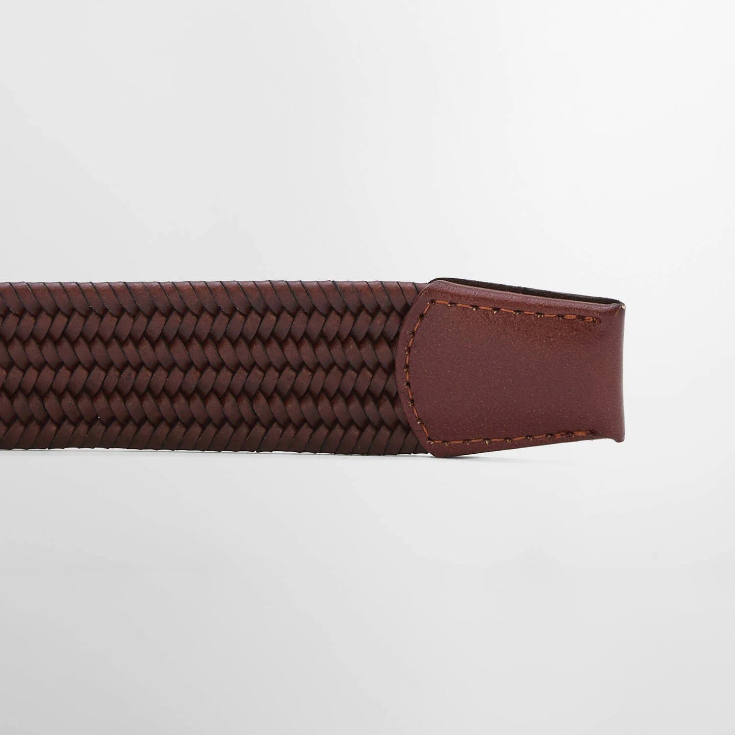Stretch Leather Belt - Brown