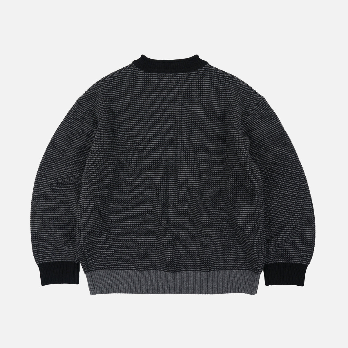 Rollneck Ringer Knit - Black