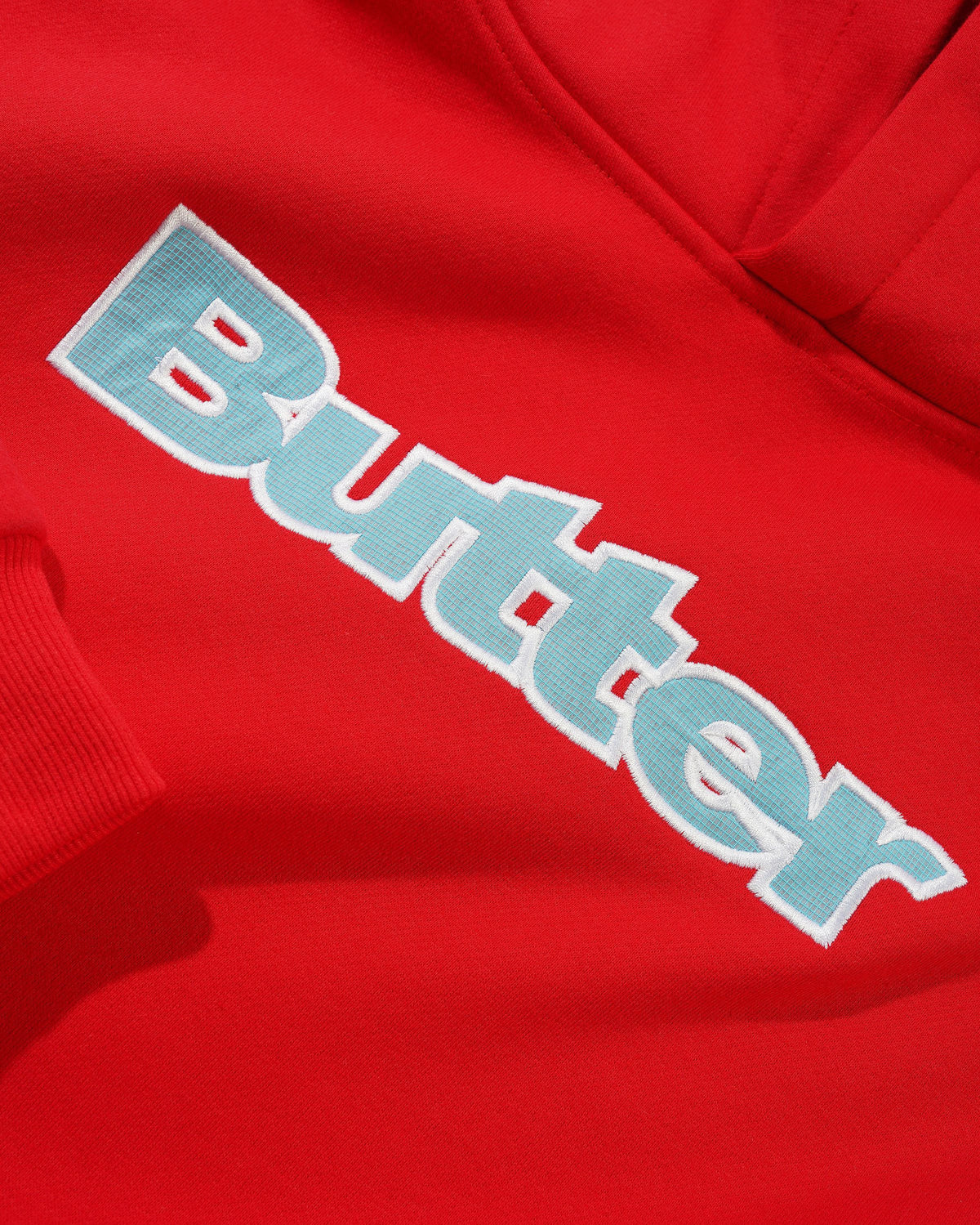 Ripstop Logo Applique Pullover Hood - Red