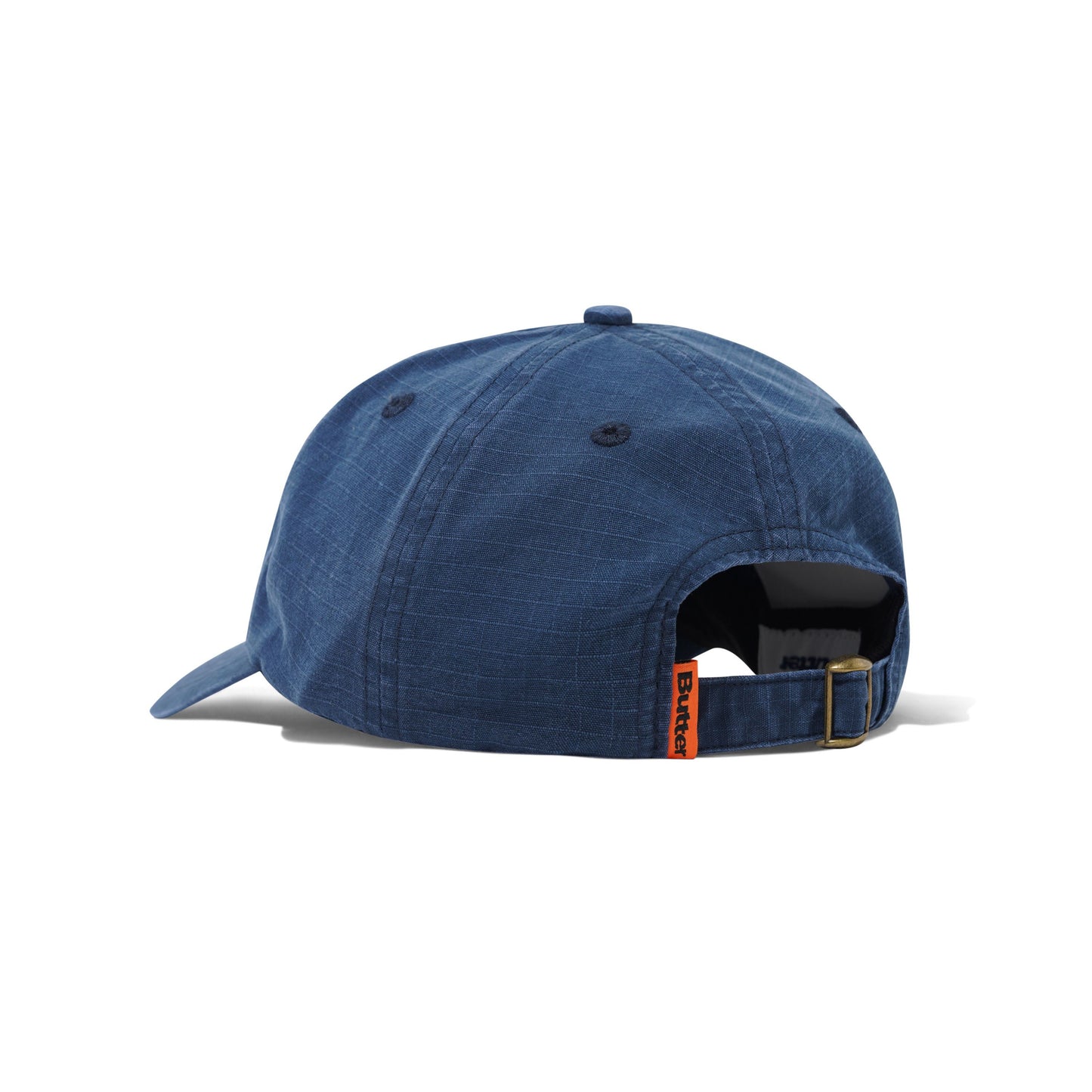Ripstop Rounded Logo 6 Panel Cap - Washed Navy