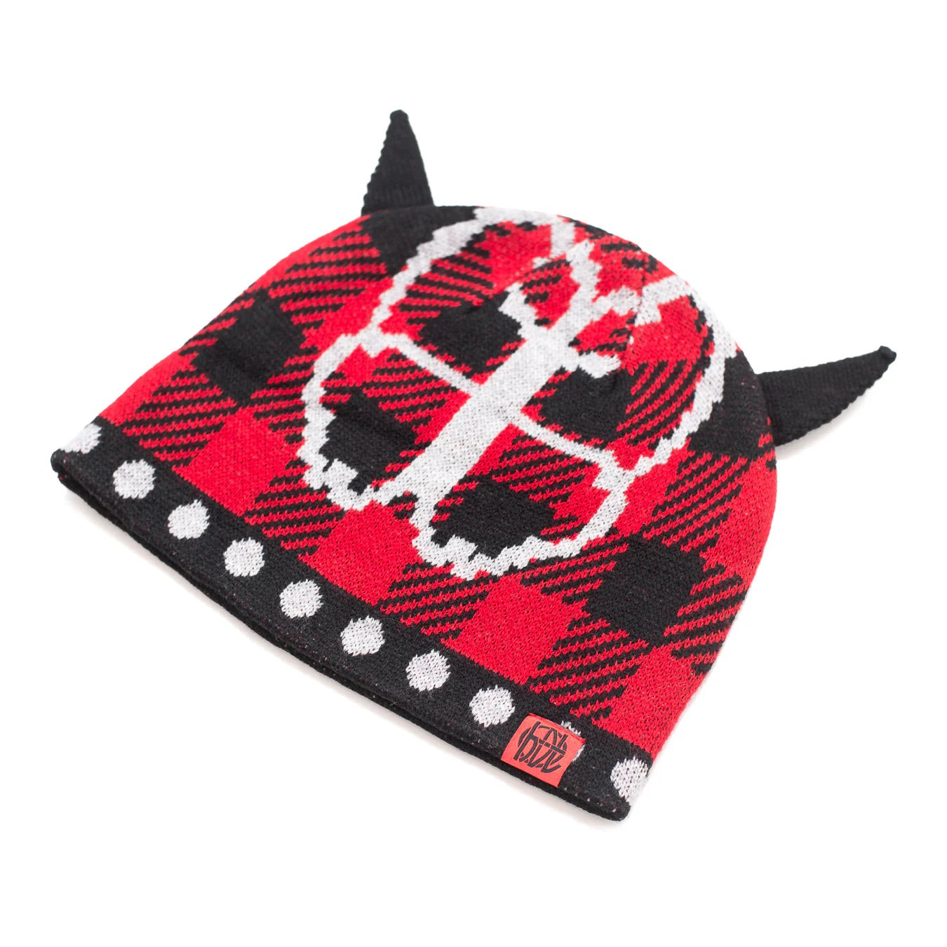 Butterfly Horn Beanie - Red
