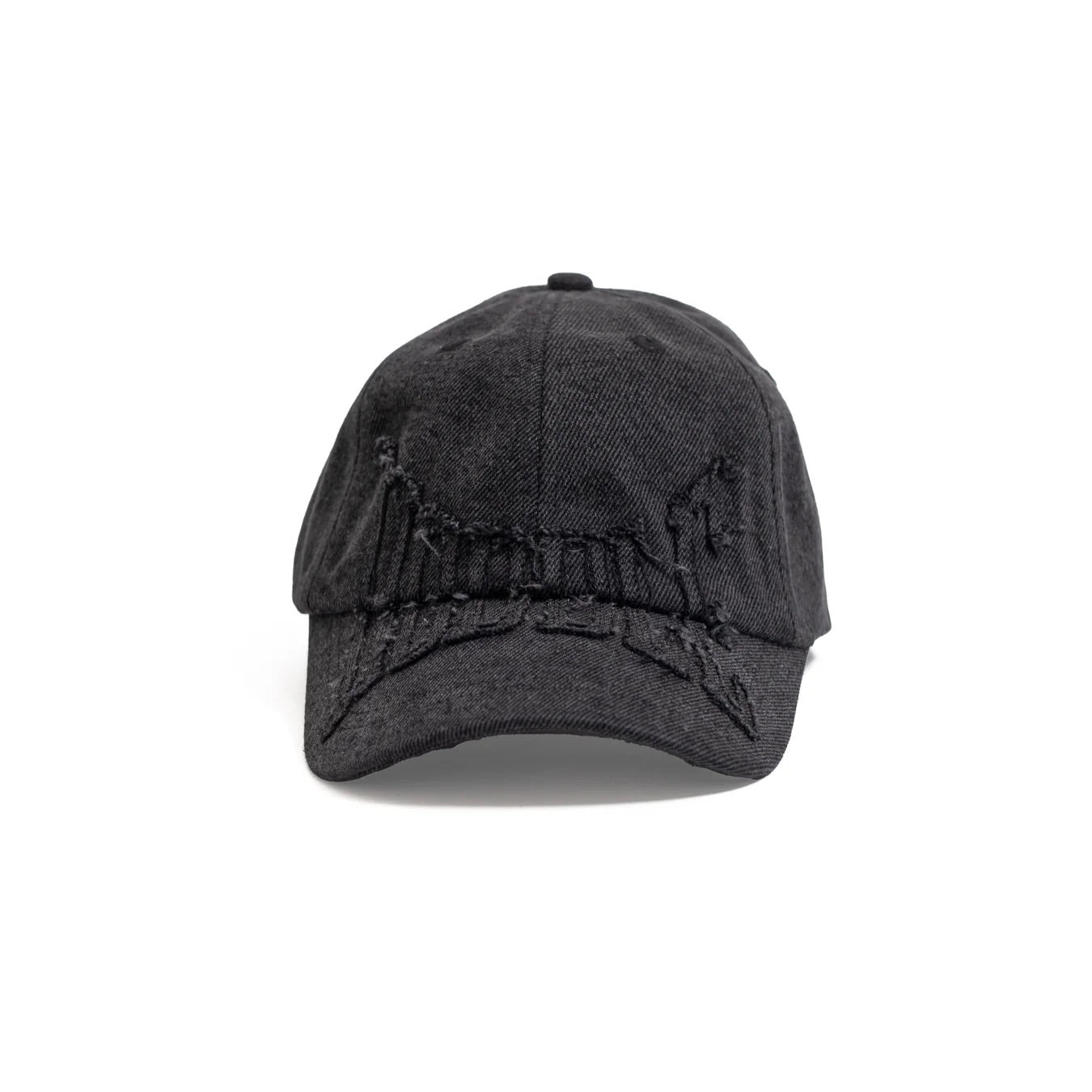 Denim Applique Cap - Black Wash