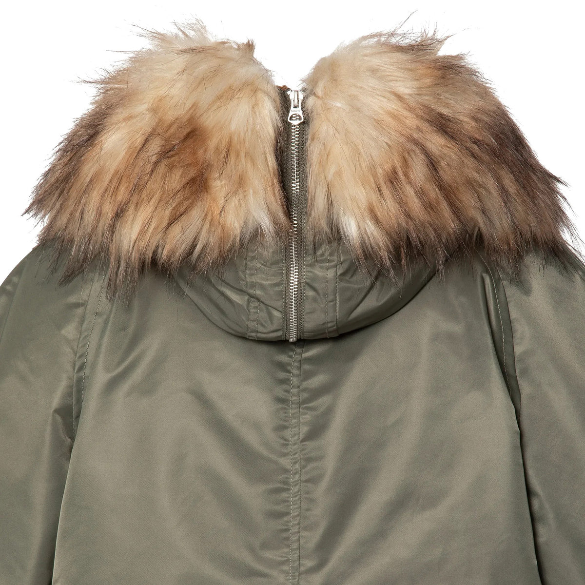 N2B snorkel jacket with hood, oversized fit - Sage Khaki