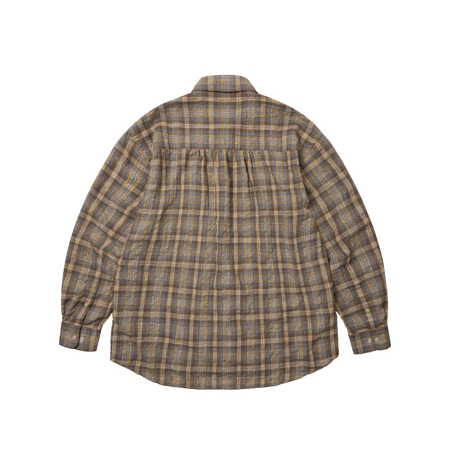 Uneven Check Shirt - Yellow