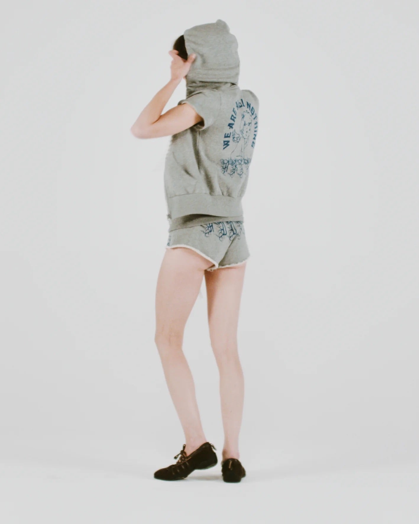 Adoro Aries Booty Shorts - Grey Marl