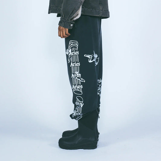 Premium Aged Cherub Column Sweatpant - Black