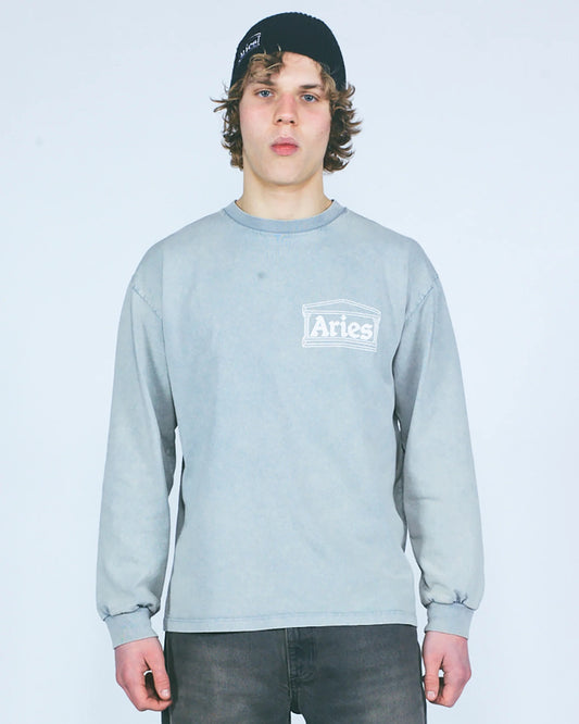 Aged Temple LS Tee - Grey