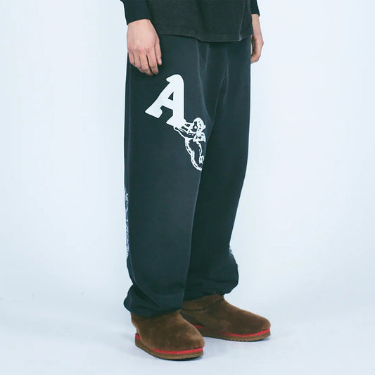 Premium Aged Cherub Column Sweatpant - Black