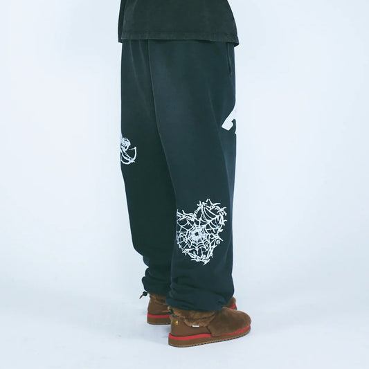 Premium Aged Cherub Column Sweatpant - Black