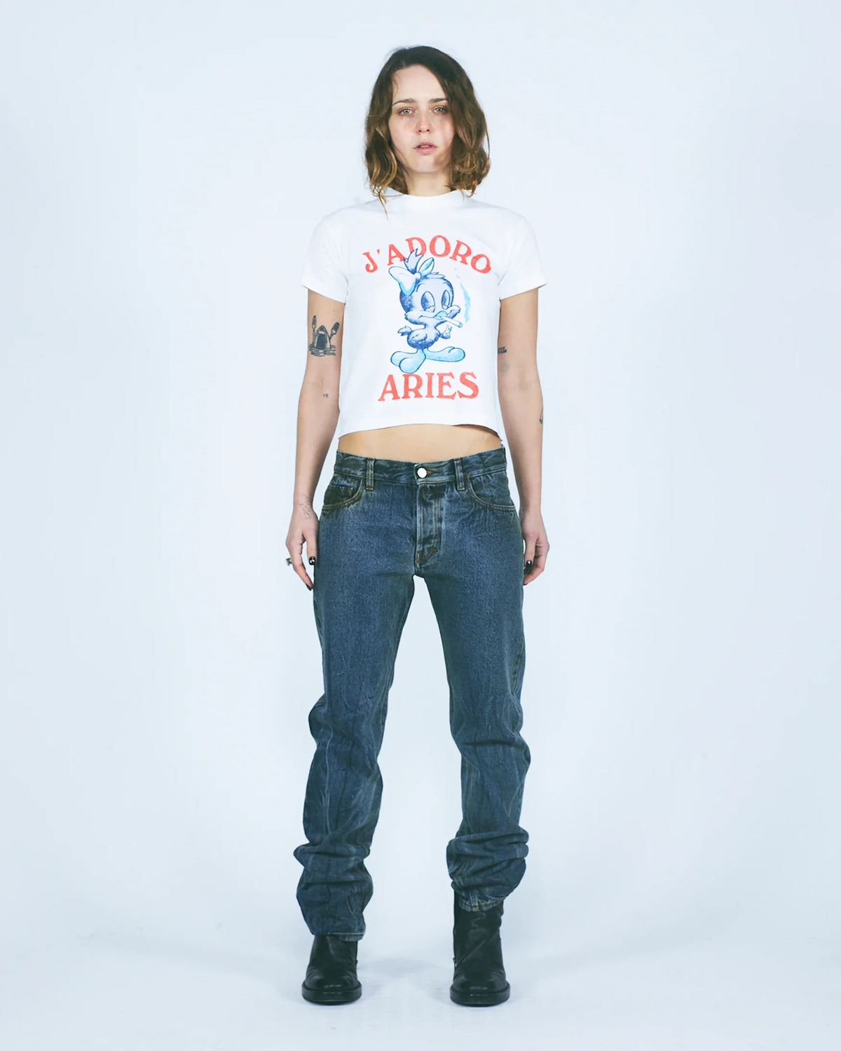 J'adoro Weedie Pie SS Tee - White