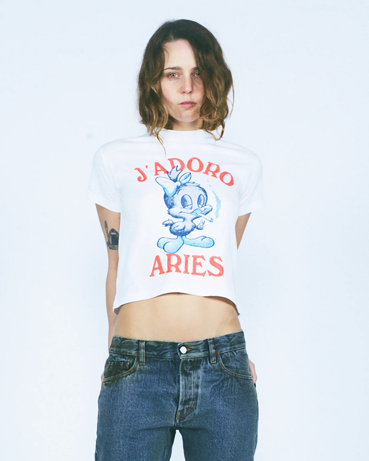 J'adoro Weedie Pie SS Tee - White