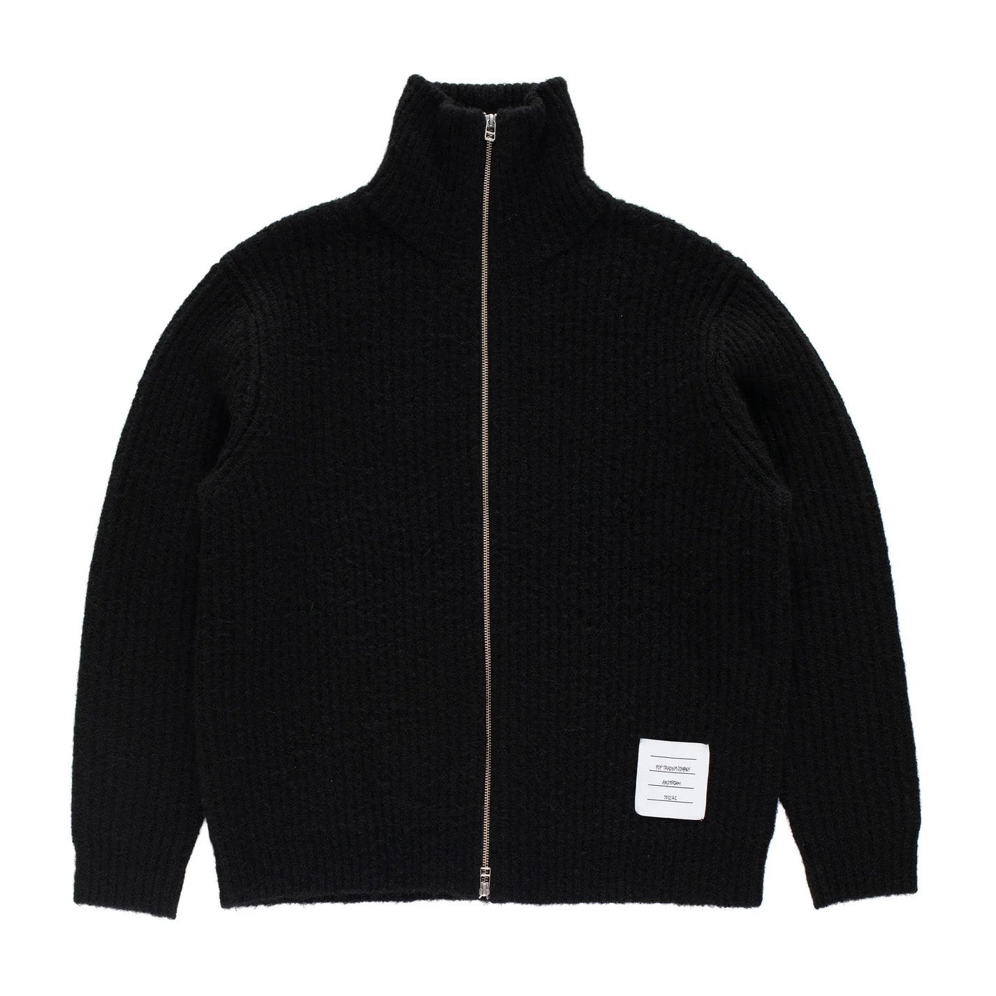 Knitted Full Zip - Black