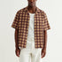 Didcot SS Shirt, Seersucker Tiles - Rust / Multi