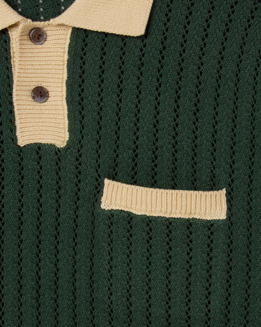 Jasper Polo Sweater - Pine Needle Multi