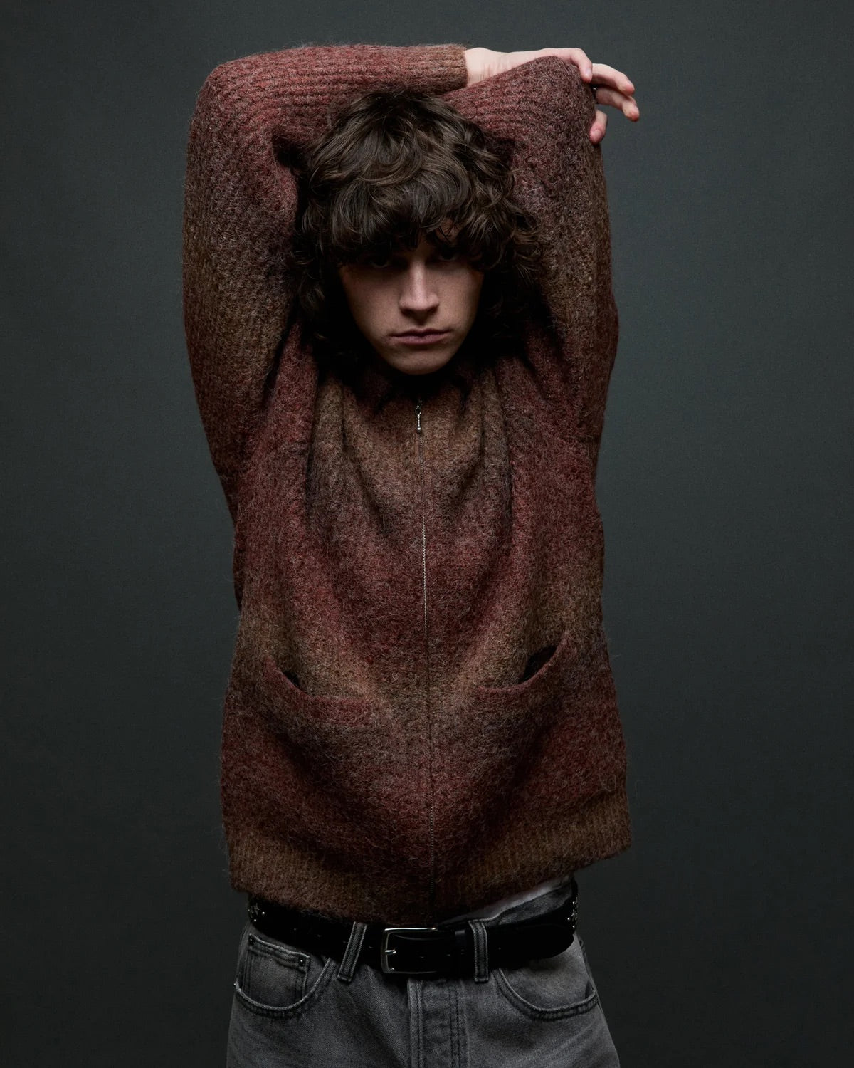 Anton Gradient Cardigan - Brown Multi