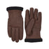 Deerskin, Primaloft Rib Gloves - Chocolate