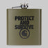 Protect And Survive Whiskey Flask