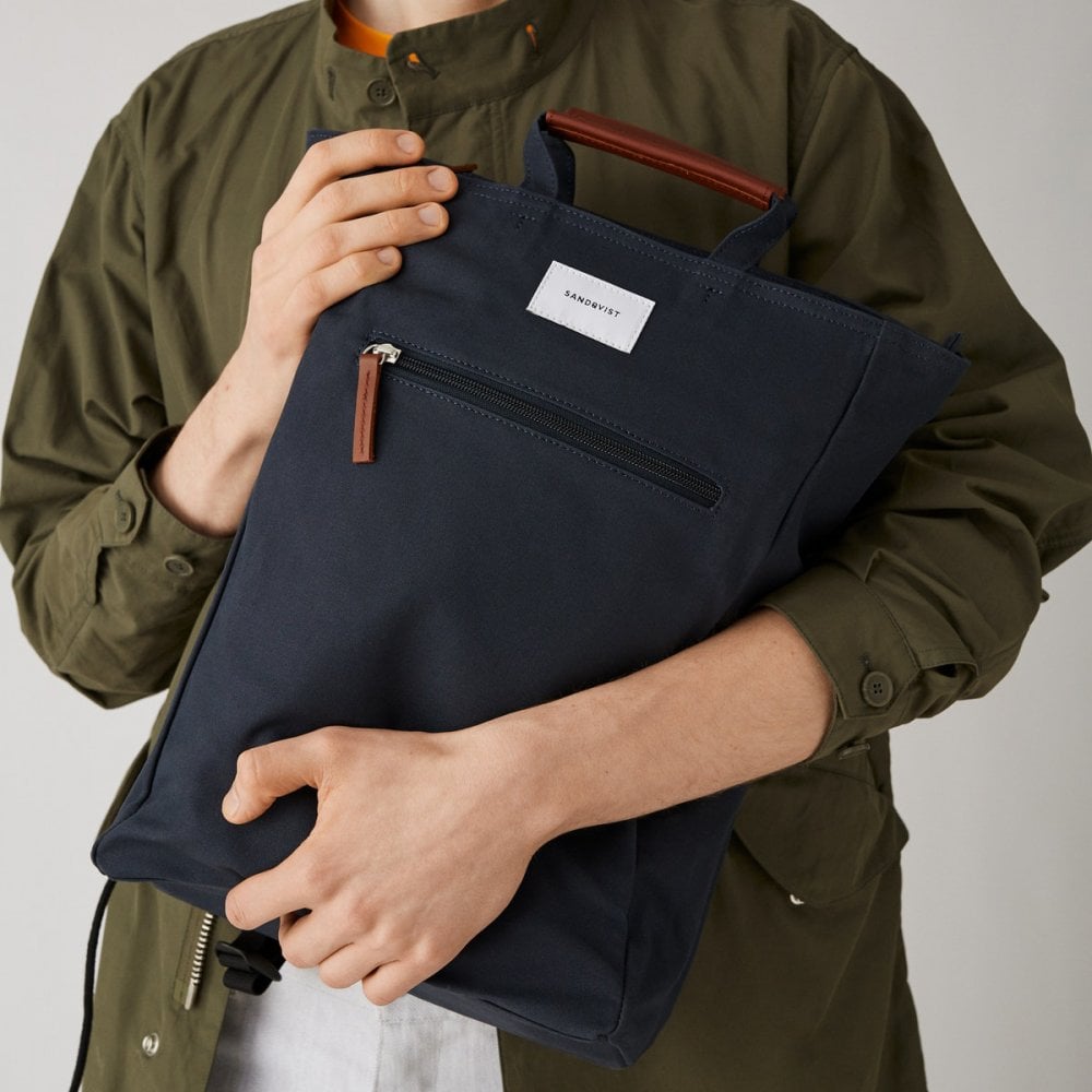 Tony - Navy / Cognac Brown Leather
