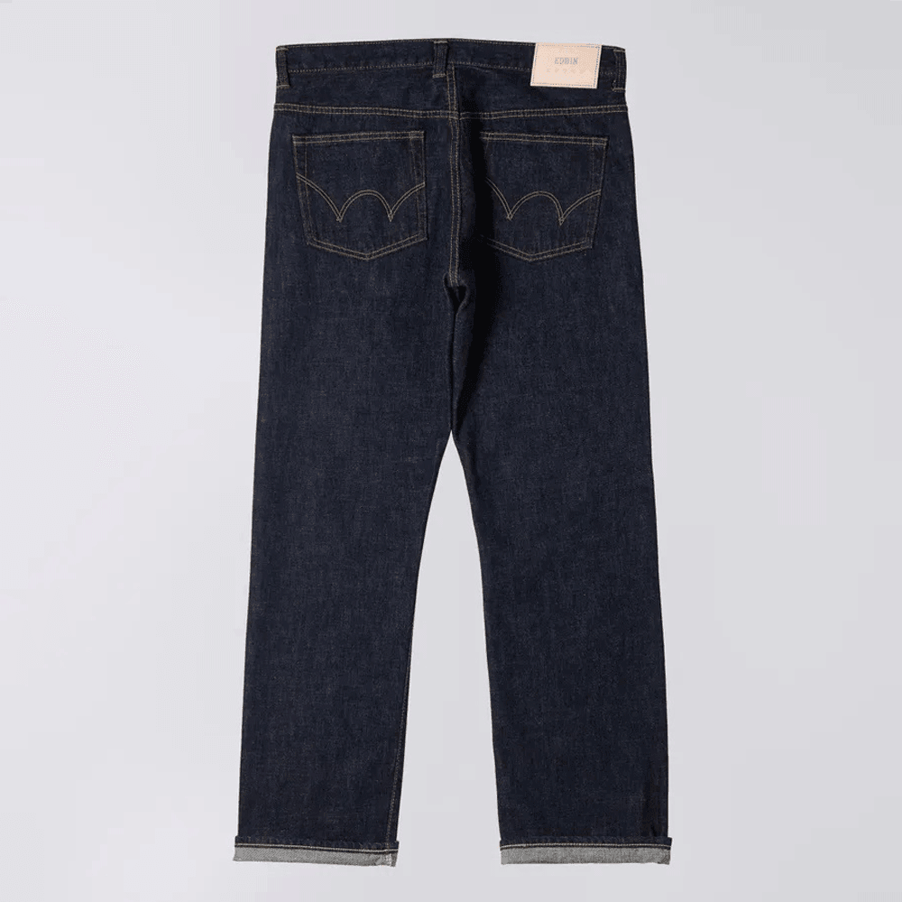 Loose Straight Jeans, 13.5oz Rainbow Selvage - Blue Unwashed
