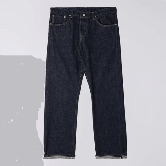Loose Straight Jeans, 13.5oz Rainbow Selvage - Blue Unwashed