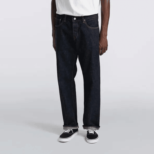Loose Straight Jeans, 13.5oz Rainbow Selvage - Blue Unwashed