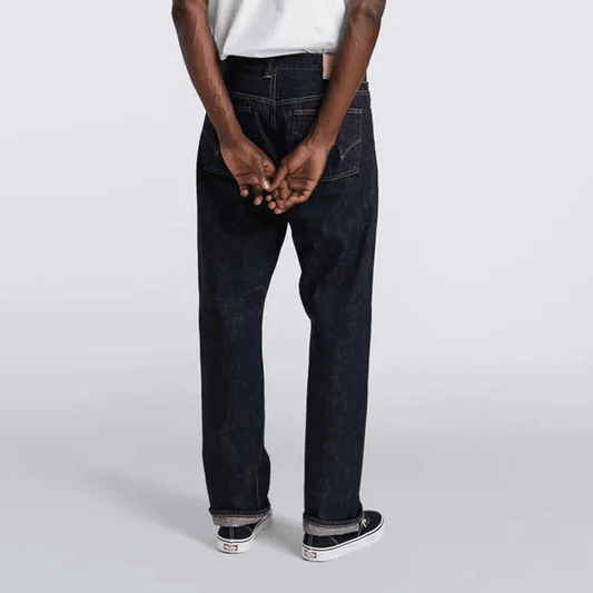 Loose Straight Jeans, 13.5oz Rainbow Selvage - Blue Unwashed