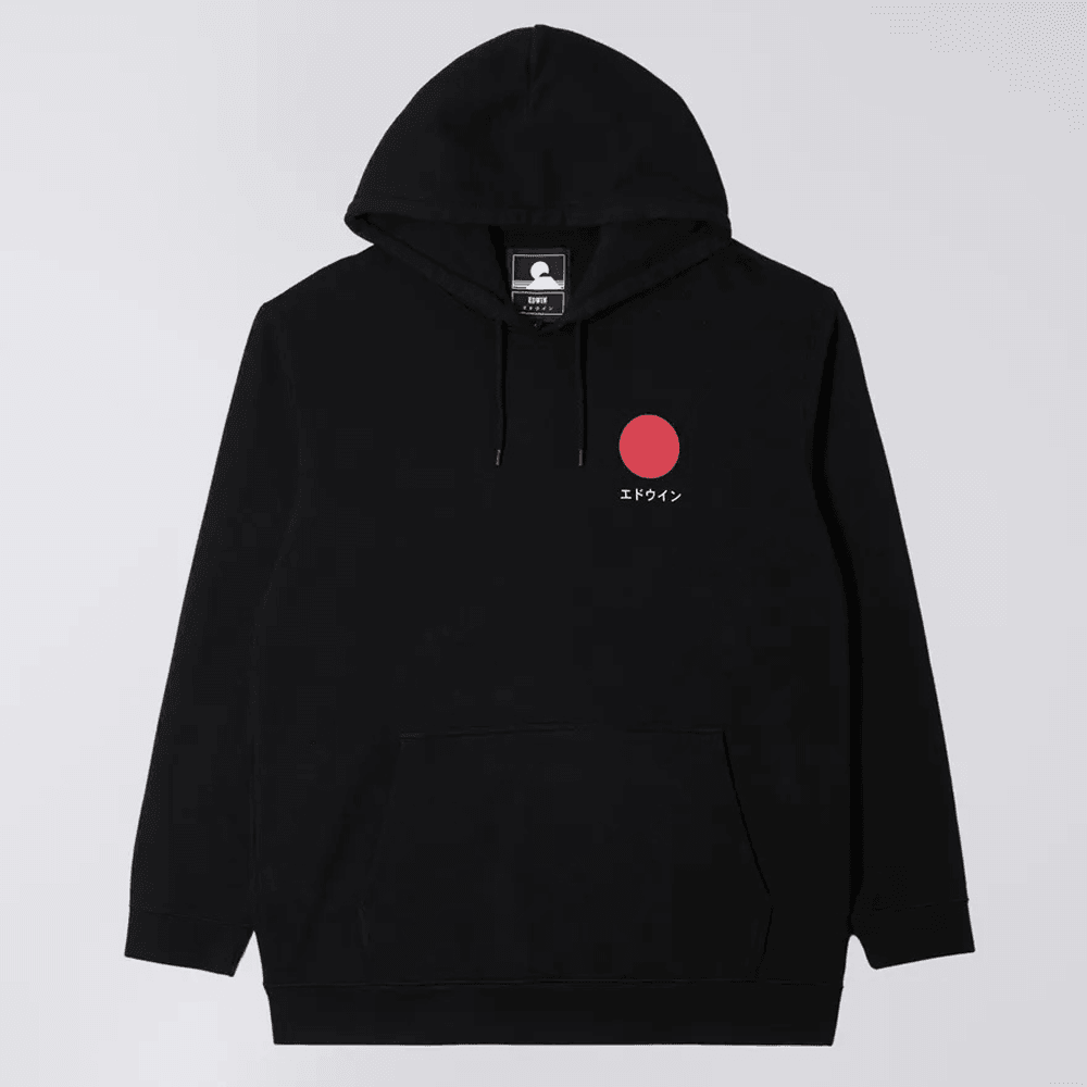 Japanese Sun Hooded Sweat - Black