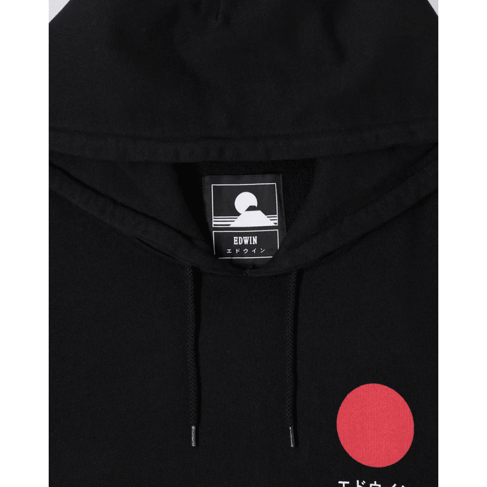 Japanese Sun Hooded Sweat - Black