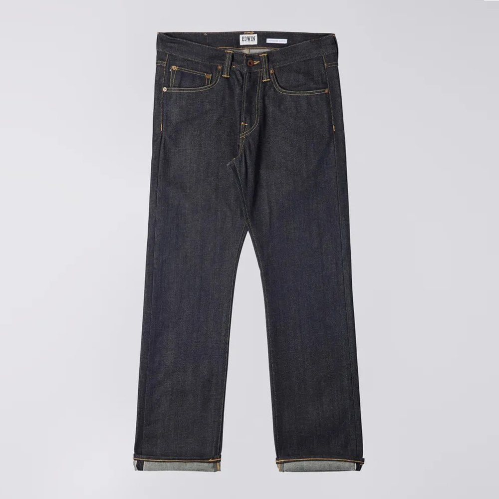 ED-47 Regular Straight Jeans (Old Season), Red Selvage 14oz - Blue Unwashed