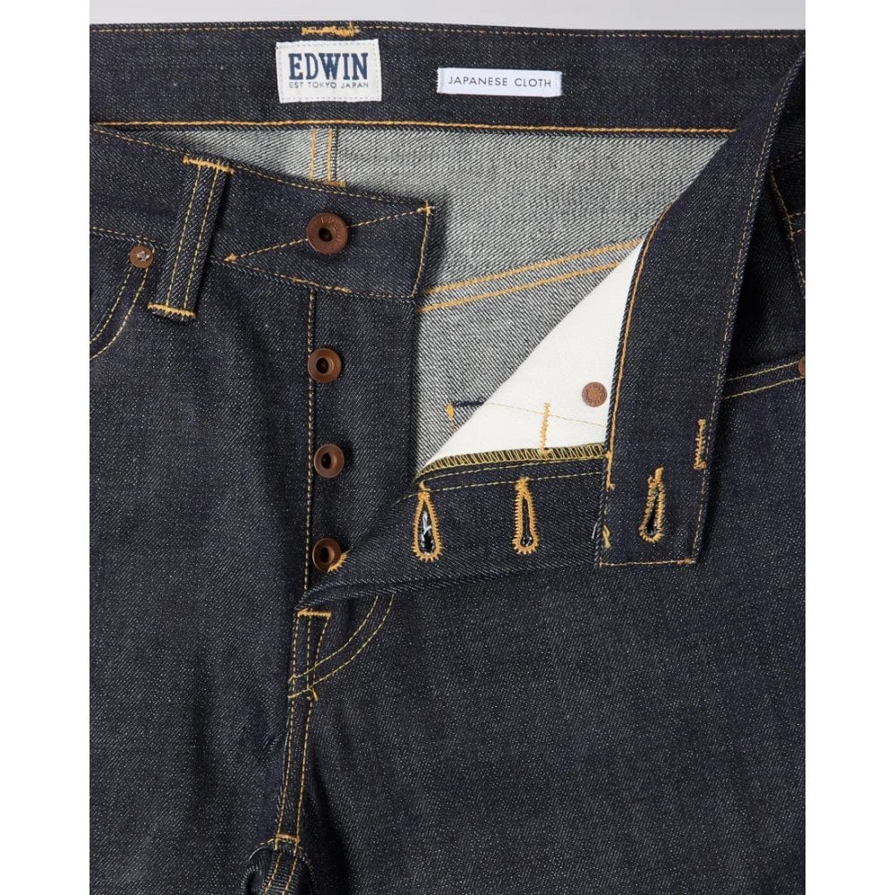 ED-47 Regular Straight Jeans (Old Season), Red Selvage 14oz - Blue Unwashed