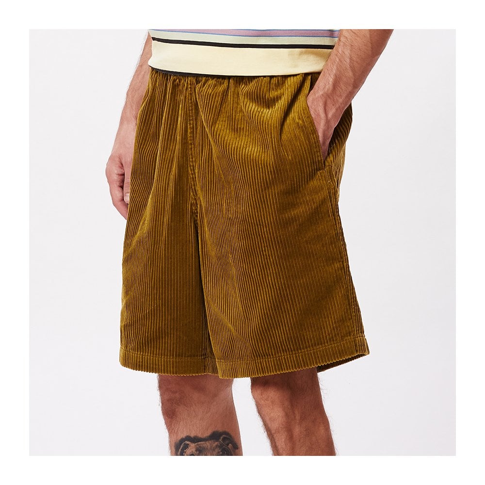 Easy Relaxed Corduroy Short - Olive Oil