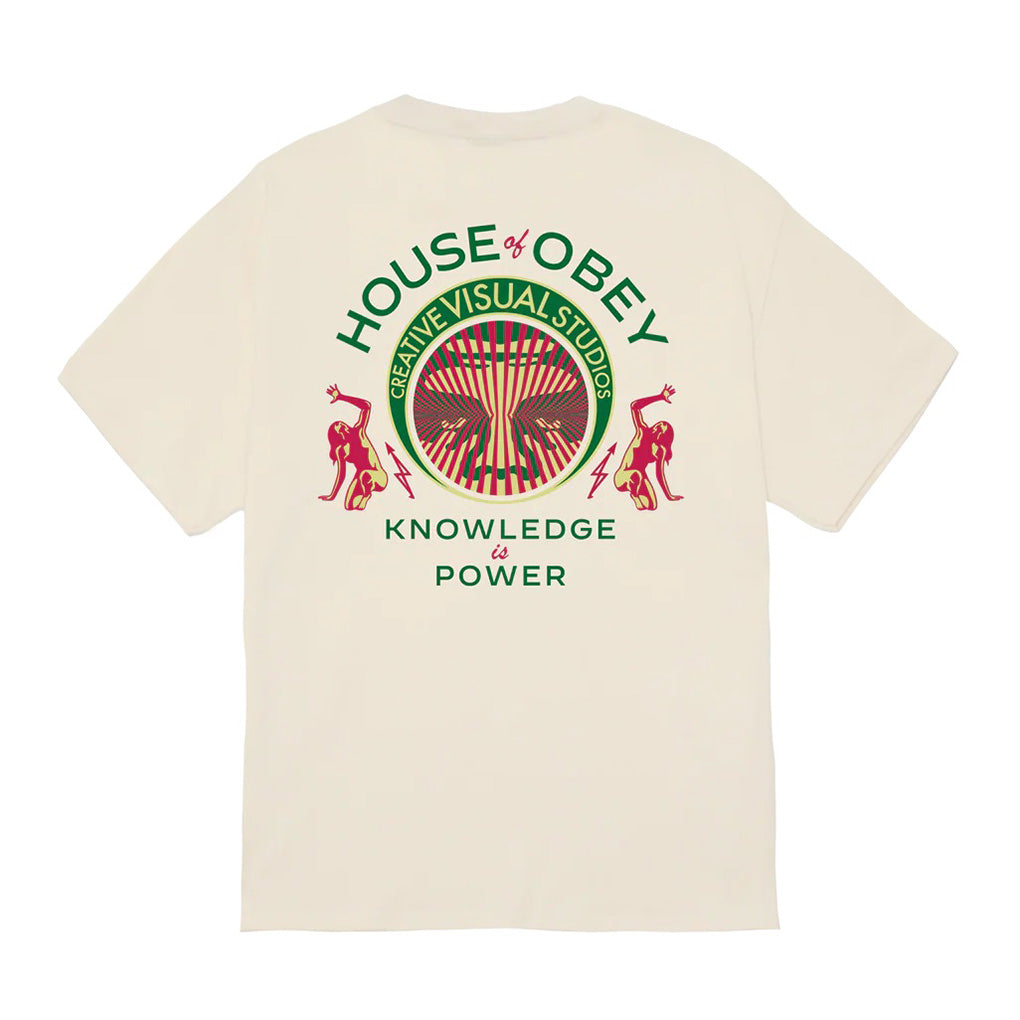 Knowledge Is Power Tee - Cream